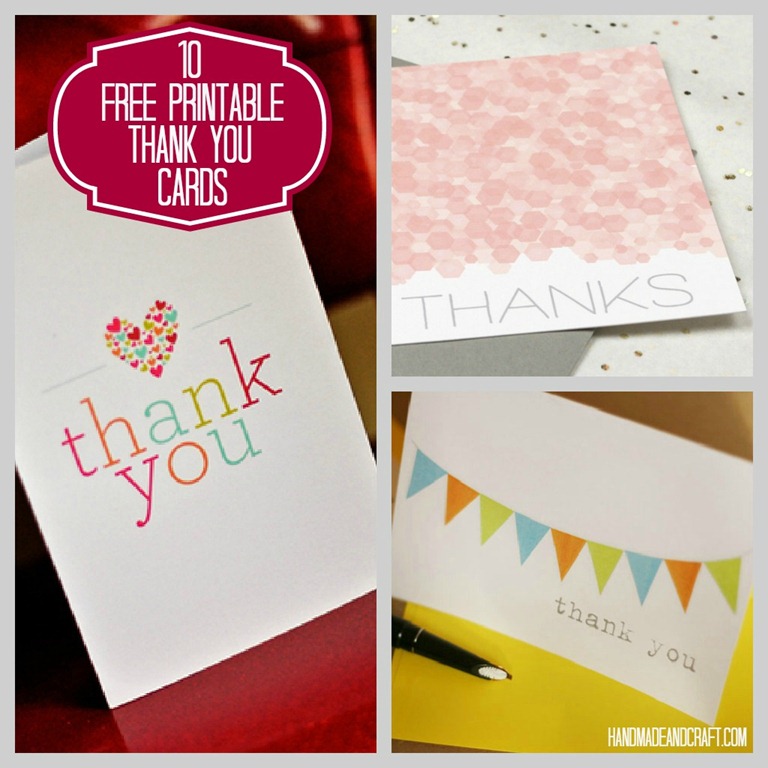 10 Free Printable Thank You Cards