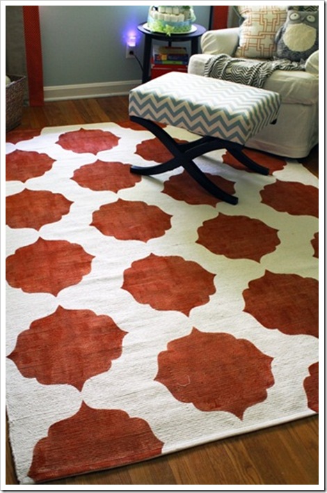 Painted Ikea Rug Diy Home Decor