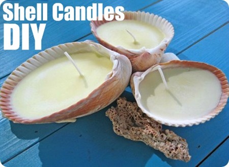 Shell Candles diy