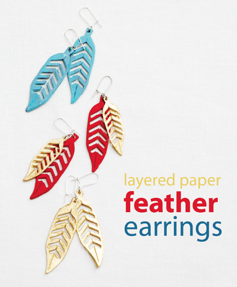 crafterhours layered paper earrings DIY (1)