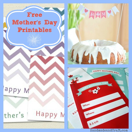 Free Mother's Day Printables - Great gift ideas on HandmadeandCraft.com