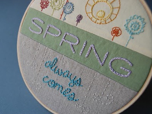 Spring Embroidery pattern - free