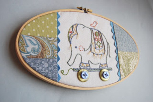 free elephant embroidery pattern