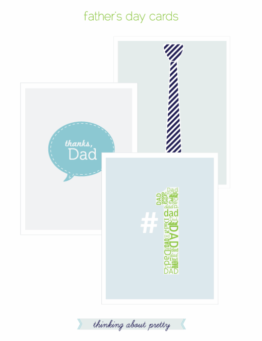 Simple Father's Day Card Printables