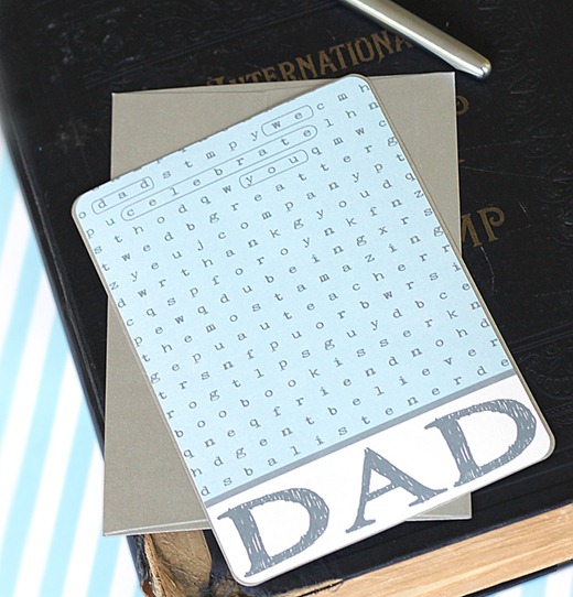 Word Search Father's Day Card Printable