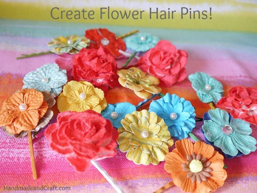 Create Flower Hair Pins - DIY Gift