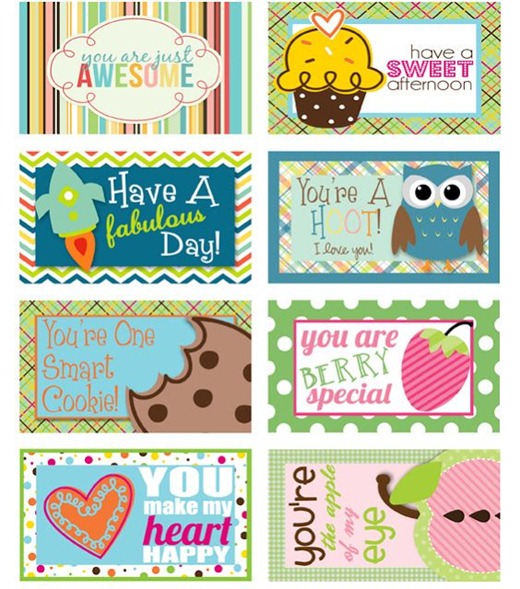 Cute Lunch Note Printables - free