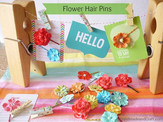 Handmade Flower Hair Pins - Tutorial by HandmadeandCraft.com