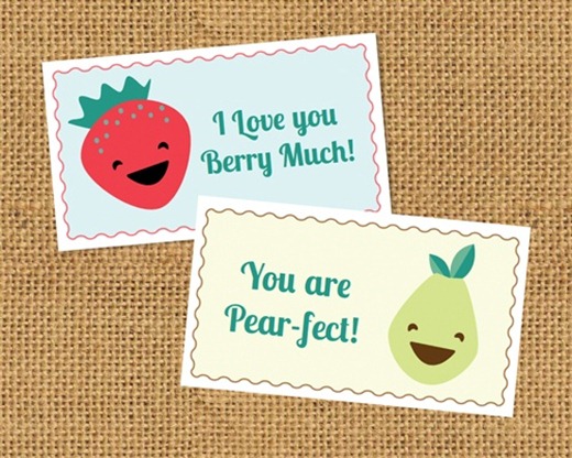 Kawaii Fruity Lunch Notes - free