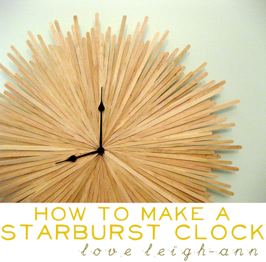 starburst diy clock