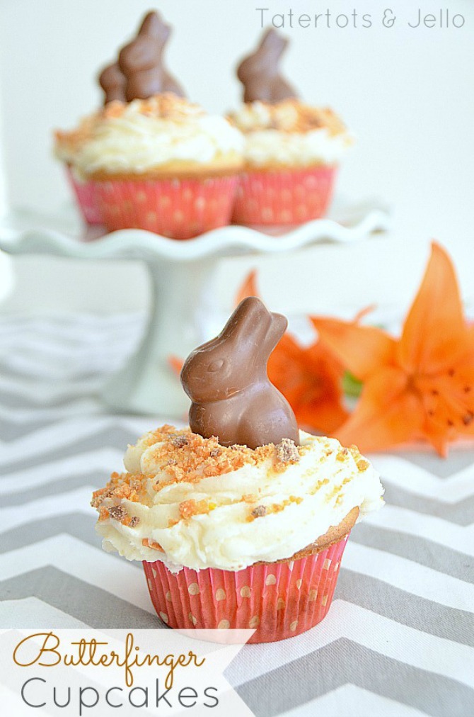 Butterfinger-cupcakes