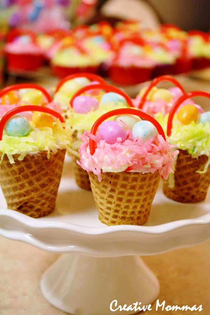 Easter basket cupcakes 2