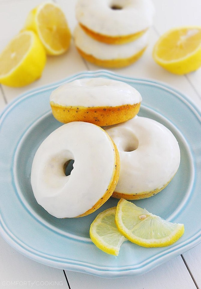 Spring donut recipes - lemon poppy seed