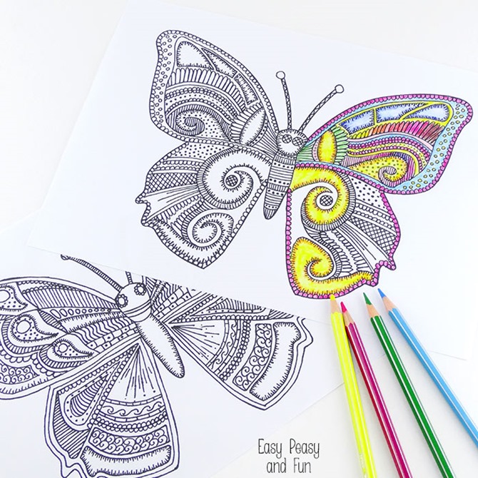 summer coloring pages for adults–free printables