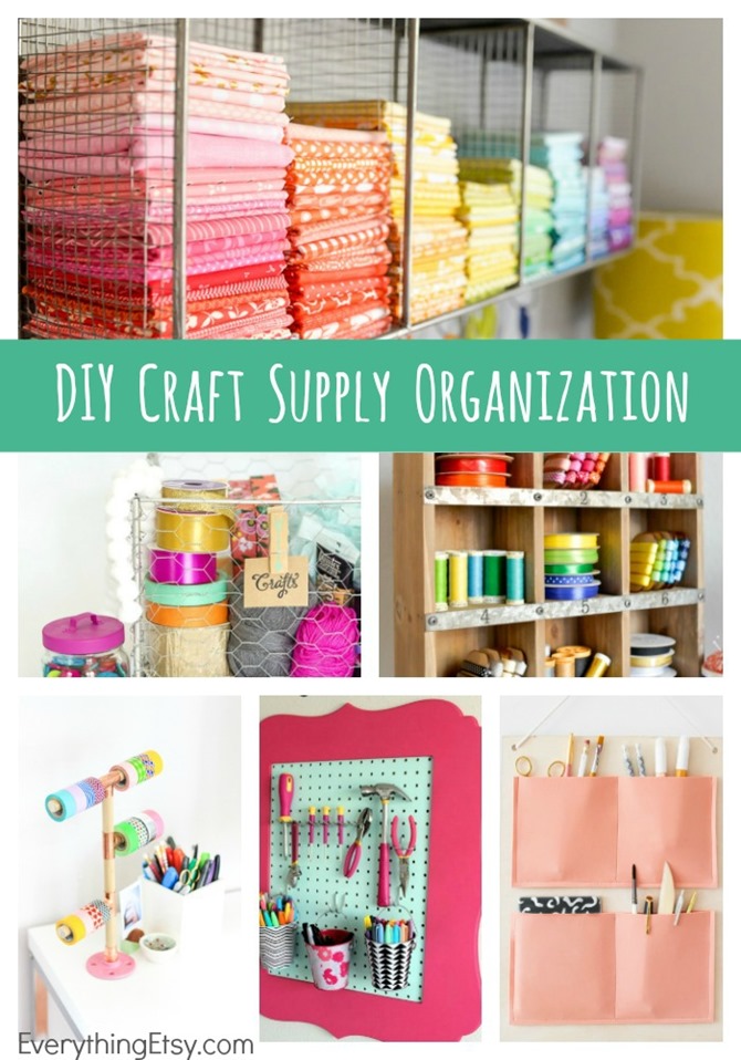 7 DIY Craft Supply Organization Ideas - This are simply beautiful! EverythingEtsy.com